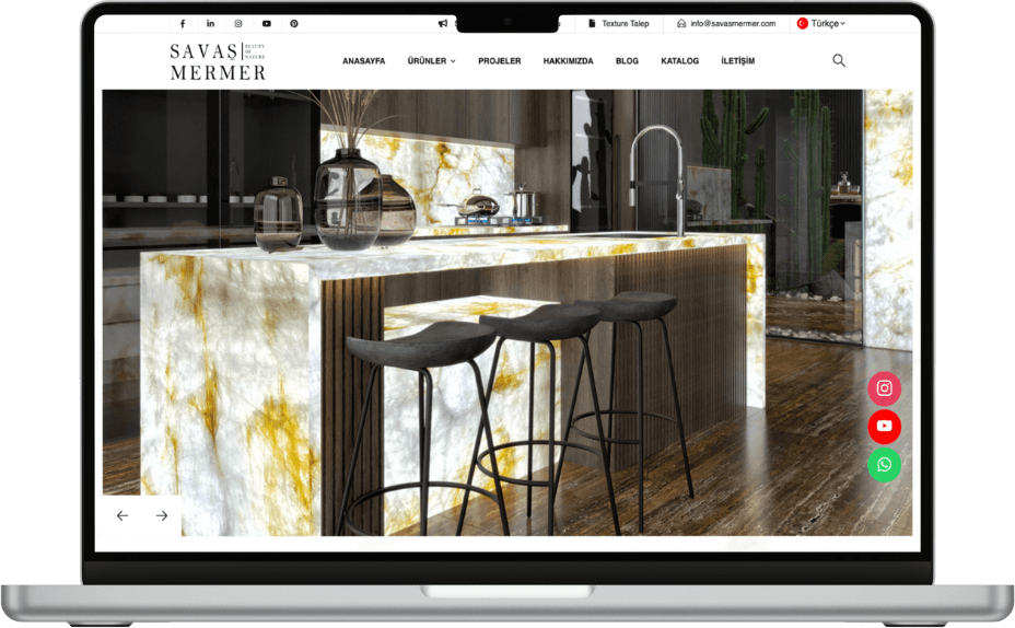 Savaş Mermer — masaüstü web sitesi önizlemesi